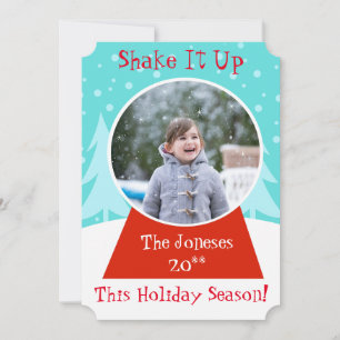 Carte photo de vacances Snow Globe