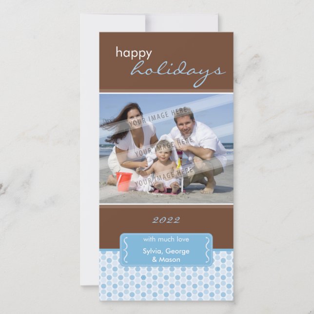 CARTE PHOTO DE VACANCES :: support en forme de P4  (Devant)