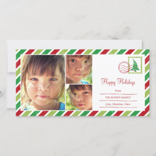 Carte photo de vacances vintage Mail