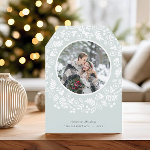 Carte photo de vacances Wreath Winter