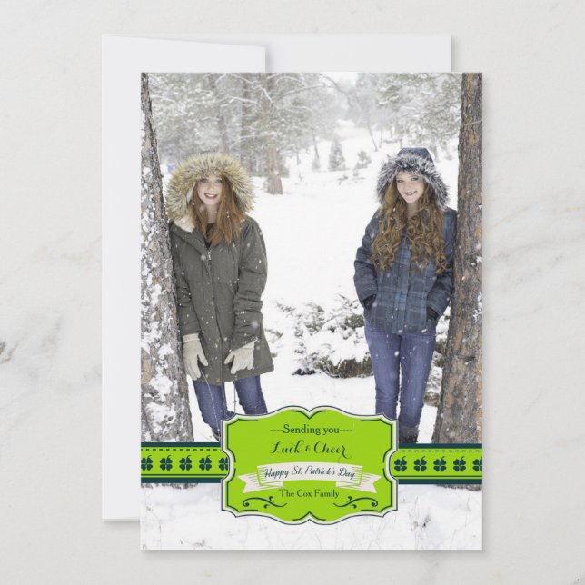 Carte photo de vœu Trèfle (Devant)