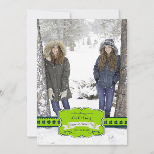 Carte photo de vœu Trèfle