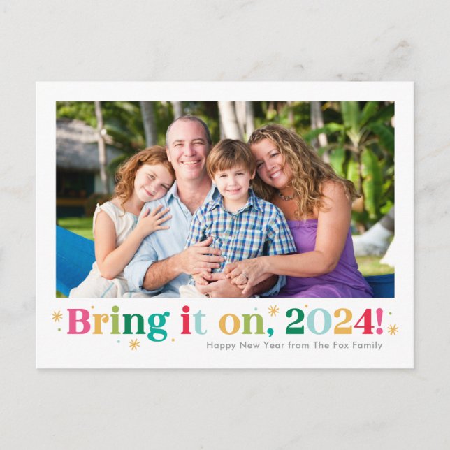 Carte photo de vœux de bonne année Bring It On (Devant)