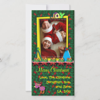 Carte photo de voeux de Noël : Joie