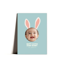 Carte photo de voeux de Pâques de Bunny mignonne