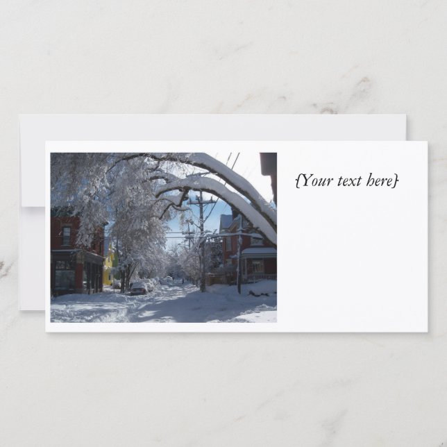 Carte photo de voie neigeuse (Devant)