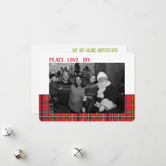 Carte photo d'échographie pour annonce du sexe du  (Devant/Arrière en situation)