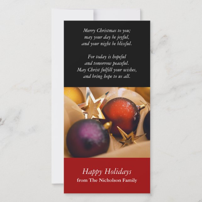 Carte photo Décorations de vacances (Devant)