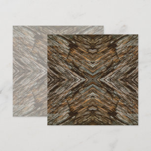 Carte Photo d'écorce d'arbre rustique motif diamant sud-
