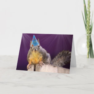 Carte Photo d'écureuil d'anniversaire