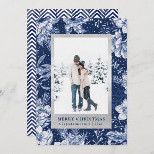 Carte photo Deep Blue Winter Christmas