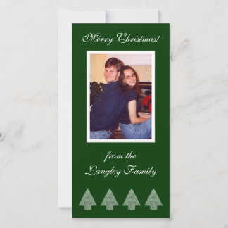 Carte photo des arbres de Noël verts