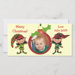 Carte photo des elfes de Noël