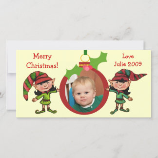 Carte photo des elfes de Noël