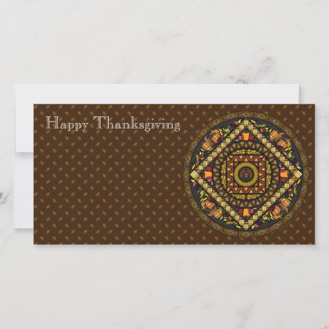 Carte photo des icônes Thanksgiving (Devant)
