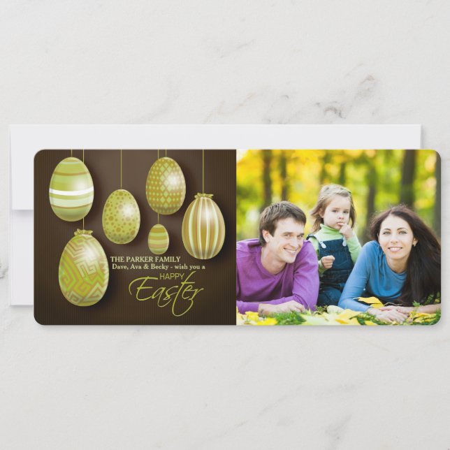 Carte photo des oeufs de Pâques (Devant)