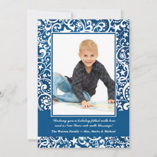 Carte photo d'étoiles et de spirales hivernales ab