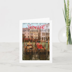CARTE PHOTO "DÉTRESSEE" GONDOLAS/NOIRS VÉNÉTIENS./CANAL