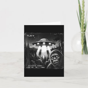 Carte Photo d'évidence vintage drôle de bigfoot alien uf
