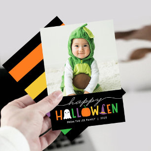 Carte photo d'Halloween amusant et festif