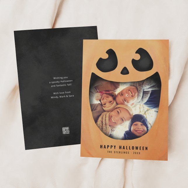 Carte photo d'Halloween | JACK-O'-LANTERN CITROUIL (Créateur téléchargé)