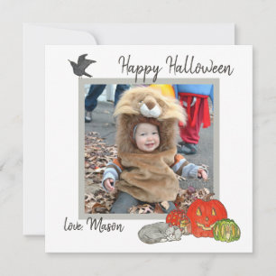 Carte photo d'Halloween pour petits enfants