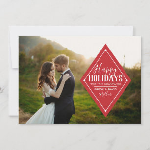 Carte photo diamant de voeux de fêtes pour jeunes