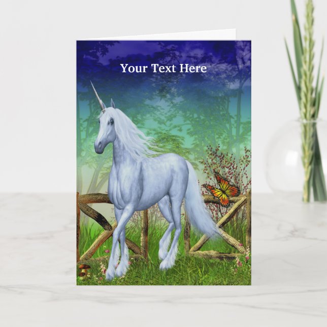 Carte photo d'Imaginaire de la licorne blanche (Devant)