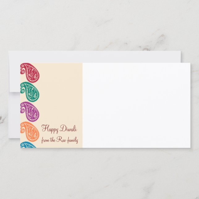 Carte photo Diwali (Devant)