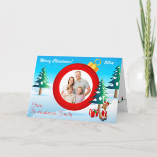 Carte photo d'ornement de Noël personnalisé 3