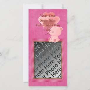 Carte photo d'ours en peluche V-Day