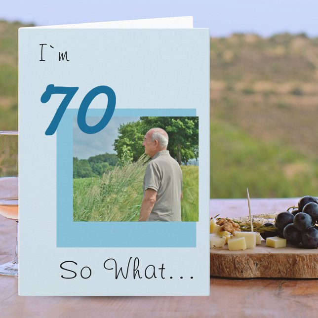 Carte Photo drôle pour 70e anniversaire (Créateur téléchargé)