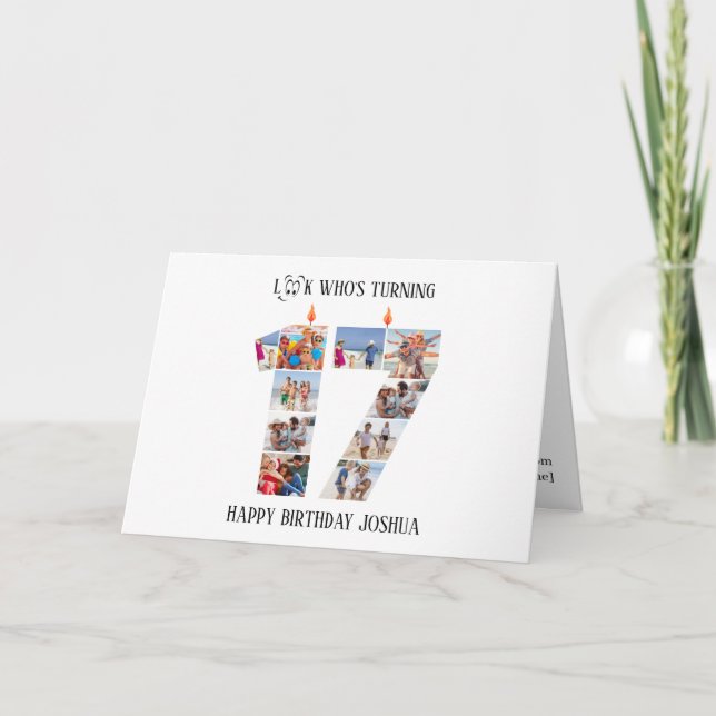 carte photo du 17e anniversaire (Devant)