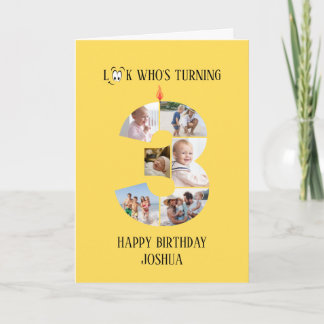 carte photo du 3e anniversaire