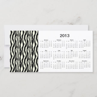 Carte photo du calendrier Zebra Stripes 2013