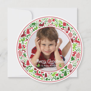 Carte photo du cercle de Noël