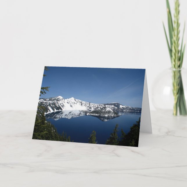 Carte photo du lac Crater (Devant)