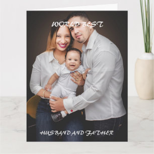 Carte Photo du meilleur mari et père du monde 
