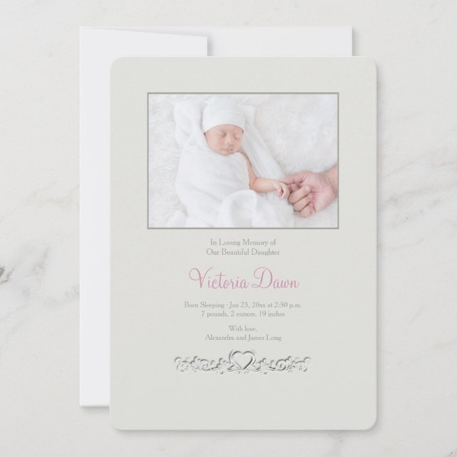 Carte photo du mémorial Petite Heart (Devant)