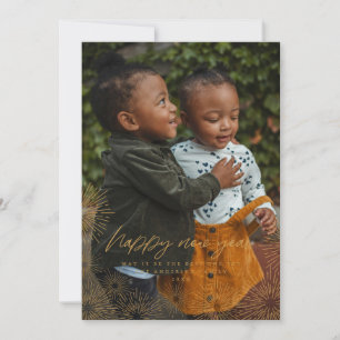 Carte photo du Nouvel An Starburst