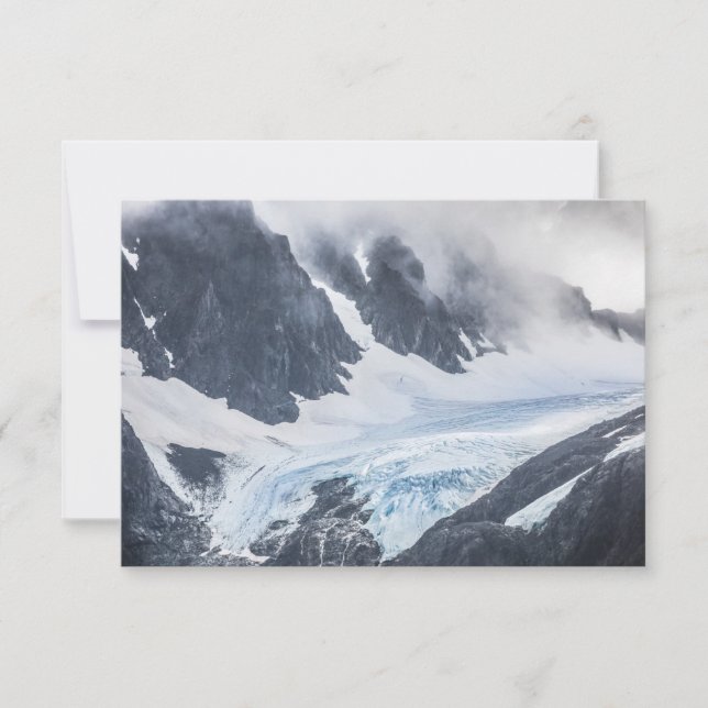 Carte photo du paysage glaciaire Lyngen Norvège (Devant)