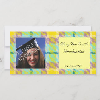 Carte photo écossais Pastel Graduation