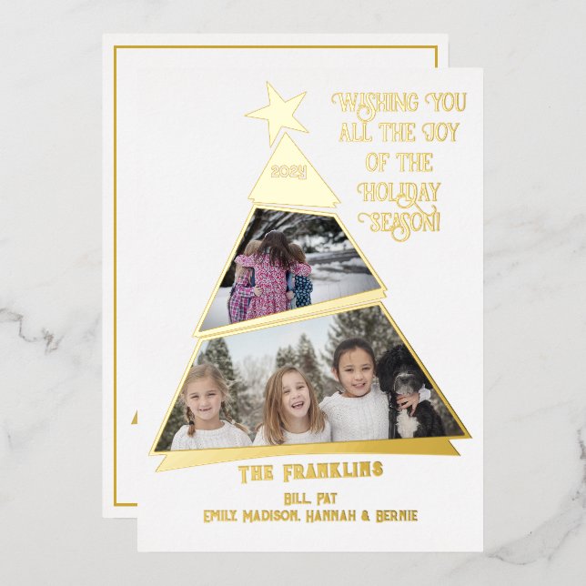 Carte photo en feuille métallique réelle représent (Recto/Verso)