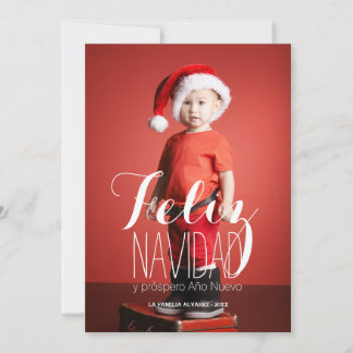 Carte photo espagnol de vacances de Feliz Navidad