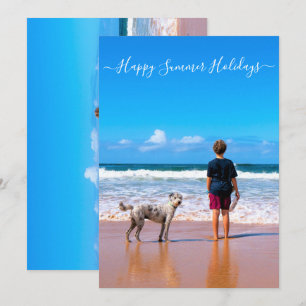 Carte photo et texte personnalisée Joyeuses vacanc