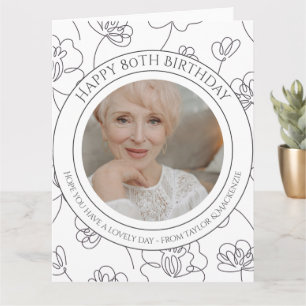Carte Photo et texte personnalisés pour l'anniversaire