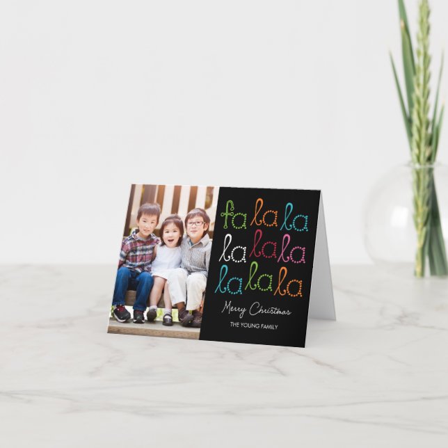 Carte photo Fa La La Holiday (Devant)