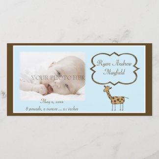 Carte photo Faire-part bébé garçon