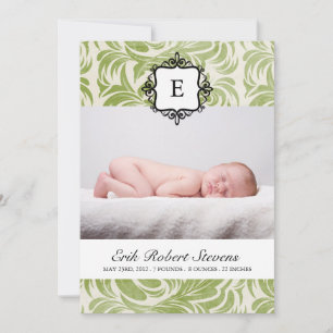 Carte photo Faire-part de naissance classique