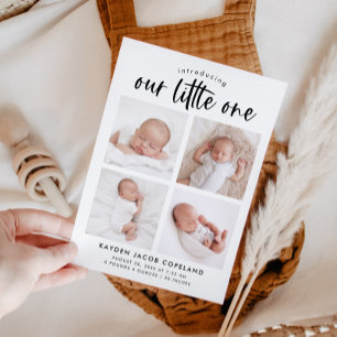 Carte photo faire-part de naissance   Notre petit
